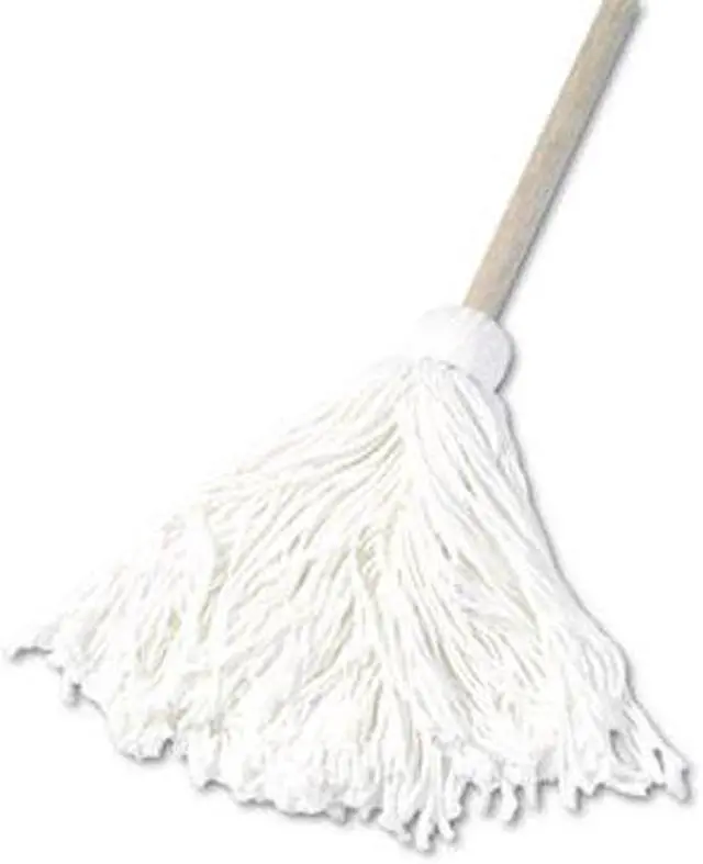 Alt view image 5 of 6 - Boardwalk Deck Mop 48" Wooden Handle 16oz Rayon Fiber Head 6/Pack 116R