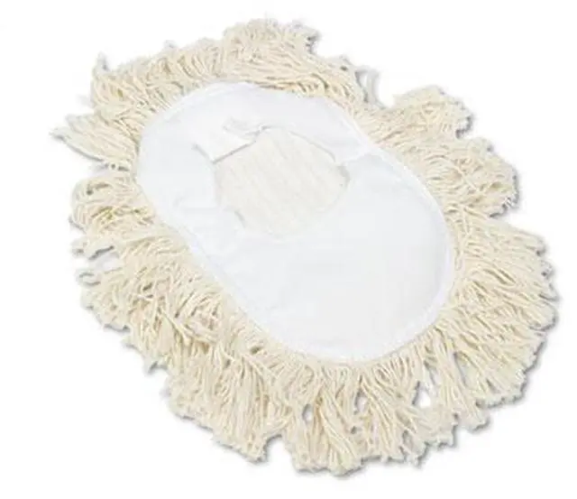 Alt view image 10 of 18 - Boardwalk Wedge Dust Mop Head Cotton 17 1/2l x 13 1/2w White 1491