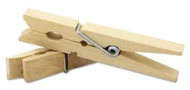 Alt view image 10 of 11 - Chenille Kraft 365801 Wood Spring Clothespins, 3 3/8 Length, 50 Clothespins/Pack