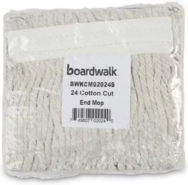 Alt view image 10 of 19 - Boardwalk Banded Cotton Mop Head #24 White 12/Carton CM02024S