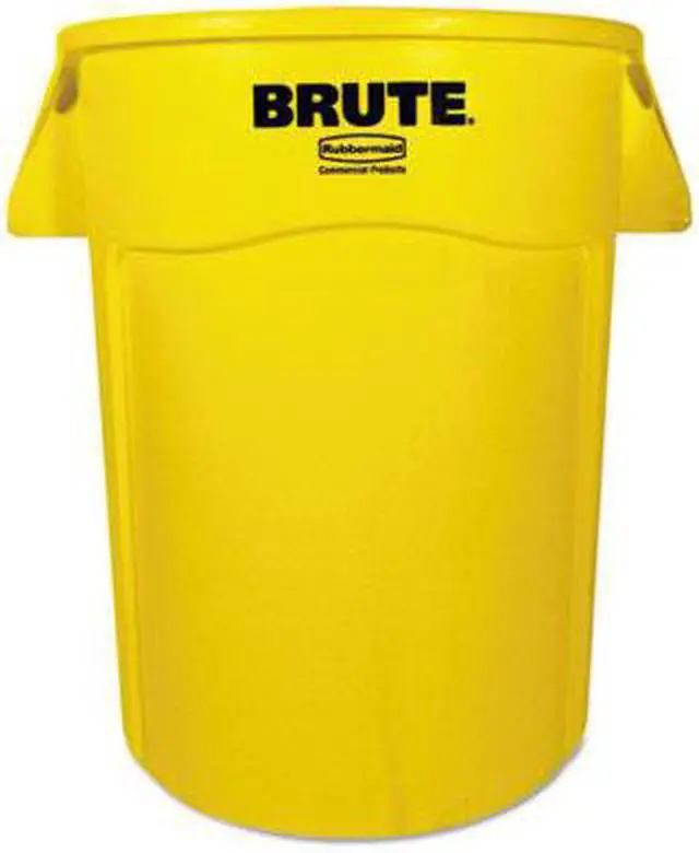 Alt view image 3 of 3 - Rubbermaid Commercial Products RCP 2643-60 YEL 44 Gallon Brute Utility container- Yellow