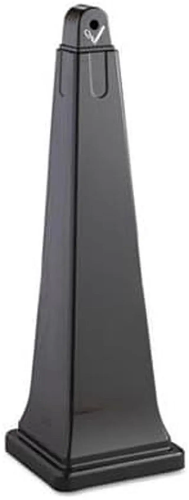 Alt view image 9 of 15 - Rubbermaid - FG257088BLA - 1 gal Cigarette Receptacle, 39 1/2 in Height, 12 1/4 in Base Dia., Plastic, Black