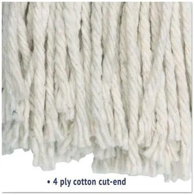 Alt view image 17 of 20 - Boardwalk Cut-End Wet Mop Head Cotton No. 20 White 2020CEA