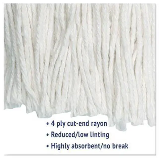Alt view image 20 of 20 - Boardwalk Cut-End Wet Mop Head Rayon No. 20 White 2020REA