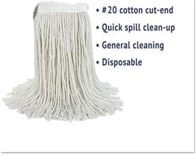 Alt view image 16 of 20 - Boardwalk Cut-End Wet Mop Head Cotton No. 20 White 2020CEA