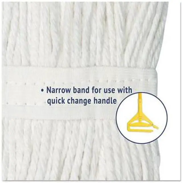Alt view image 18 of 20 - Boardwalk Cut-End Wet Mop Head Cotton No. 20 White 2020CEA