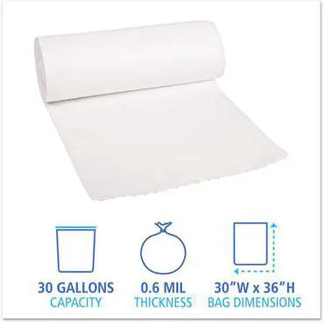 Alt view image 5 of 7 - Boardwalk 3036SH Low-Density Can Liners, 20-30 gal, .95mil, 30w x 36h, Gray, 25/Roll, 4 Rolls/Carton, 1 Carton