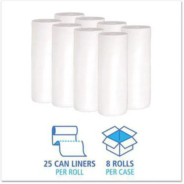 Alt view image 6 of 7 - Boardwalk 3036SH Low-Density Can Liners, 20-30 gal, .95mil, 30w x 36h, Gray, 25/Roll, 4 Rolls/Carton, 1 Carton