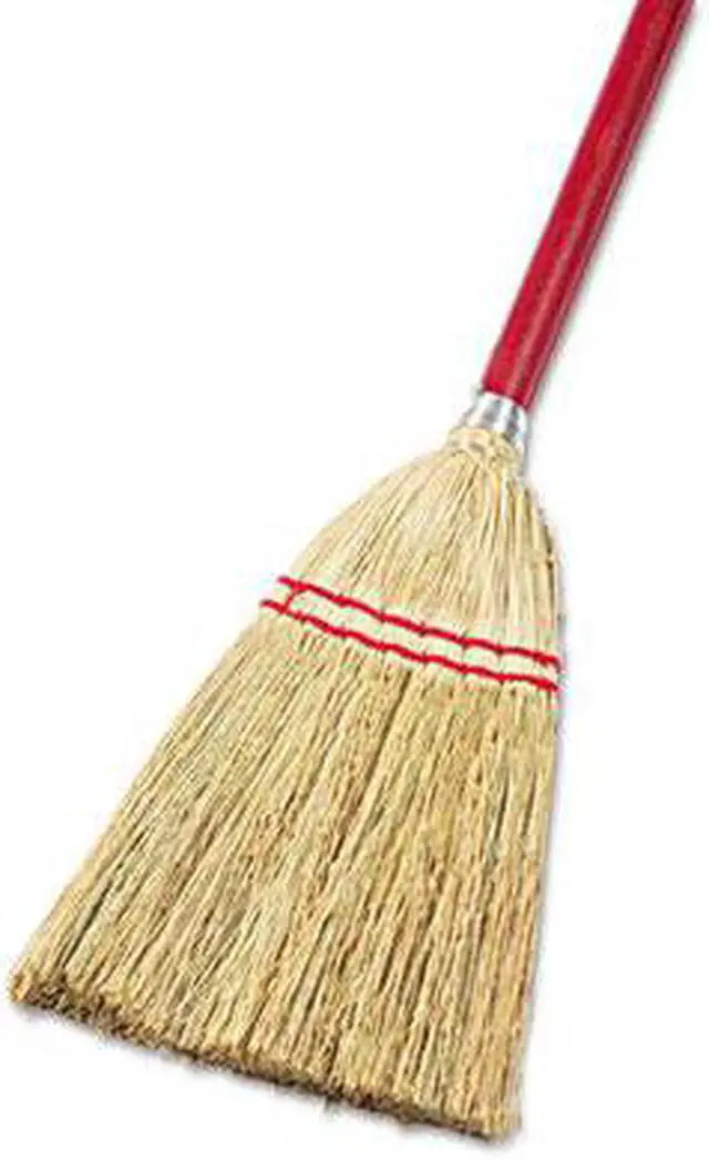 Alt view image 3 of 13 - Boardwalk Lobby/Toy Broom Corn Fiber Bristles 39" Wood Handle Red/Yellow 12/Carton 951TCT