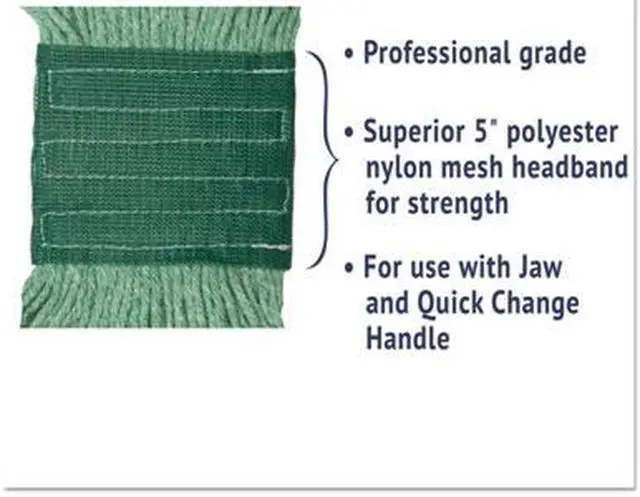 Alt view image 19 of 20 - Boardwalk Super Loop Wet Mop Head Cotton/Synthetic Medium Size Green 502GNEA