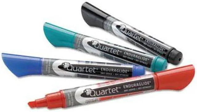 Alt view image 9 of 20 - Quartet EnduraGlide Dry Erase Marker Chisel Tip Assorted Colors 4/Set 5001M