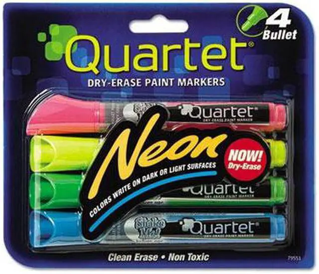 Alt view image 14 of 20 - Quartet Neon Dry Erase Marker Set Assorted 4/Set 79551