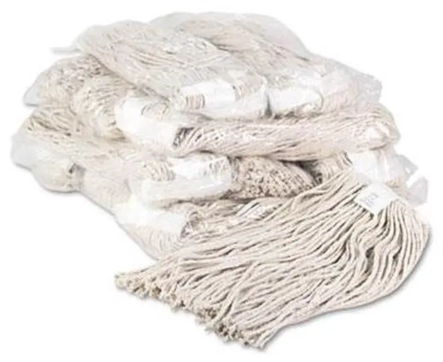 Alt view image 10 of 16 - Boardwalk Premium Cut-End Wet Mop Heads Cotton 20oz White 12/Carton 220CCT