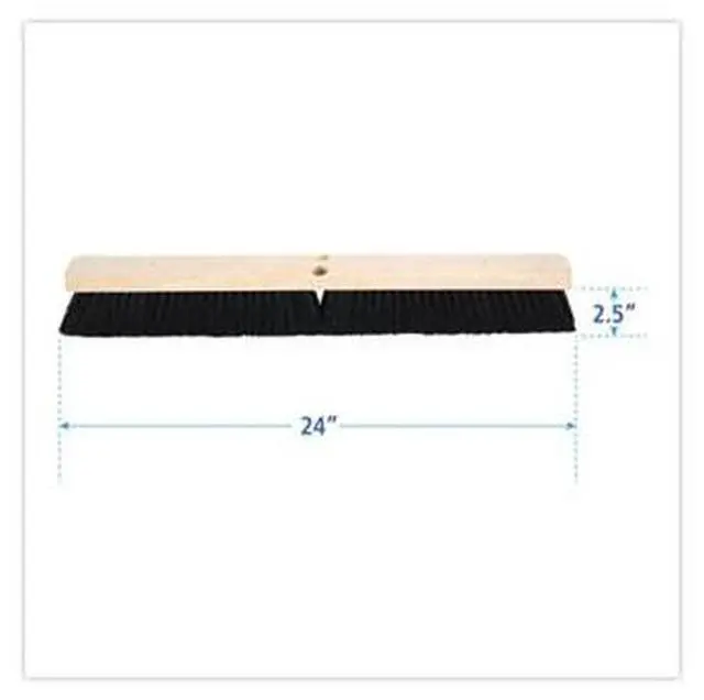 Alt view image 15 of 20 - Boardwalk Floor Brush Head 2 1/2" Black Tampico Fiber 24" 20224
