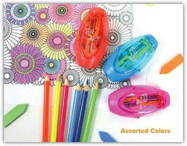 Alt view image 4 of 6 - Bostitch Two-Hole Twist-n-Sharp Pencil Sharpener Random Assorted Colors 6/Pack