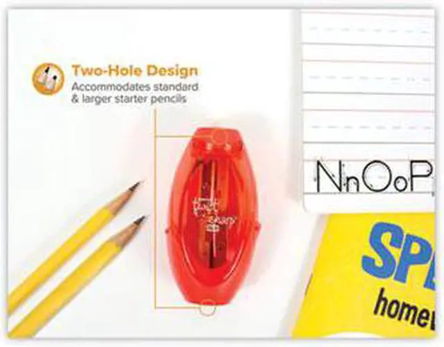 Alt view image 5 of 6 - Bostitch Two-Hole Twist-n-Sharp Pencil Sharpener Random Assorted Colors 6/Pack