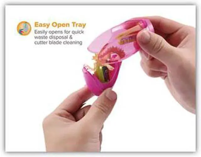 Alt view image 6 of 6 - Bostitch Two-Hole Twist-n-Sharp Pencil Sharpener Random Assorted Colors 6/Pack