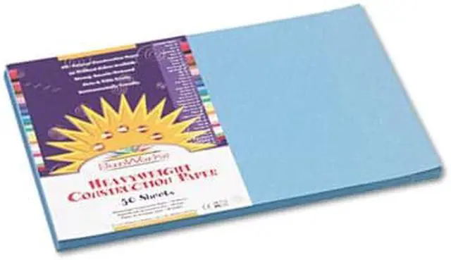 Alt view image 8 of 8 - Sunworks Construction Paper, 58lb, 12 X 18, Sky Blue, 50/Pack 7607