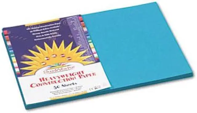 Alt view image 2 of 2 - Sunworks Construction Paper, 58lb, 12 X 18, Turquoise, 50/Pack 7707