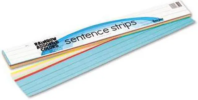 Alt view image 9 of 9 - Pacon Sentence Strips, 24 X 3, Assorted Colors, 100/Pack 73400