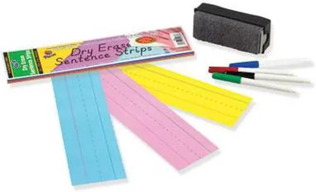 Alt view image 5 of 7 - Pacon Dry Erase Sentence Strips, 12 X 3, Assorted, 20 Per Pack 5188