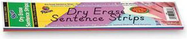 Alt view image 7 of 7 - Pacon Dry Erase Sentence Strips, 12 X 3, Assorted, 20 Per Pack 5188
