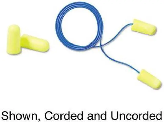 Alt view image 13 of 19 - 3M E·A·Rsoft Yellow Neon Soft Foam Earplugs Corded Regular Size 200 Pairs