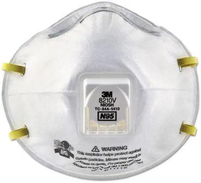 Alt view image 4 of 8 - 3M 8210V Industrial Particulate Respirator with Valve, N95 - 1 Box (10 Units)