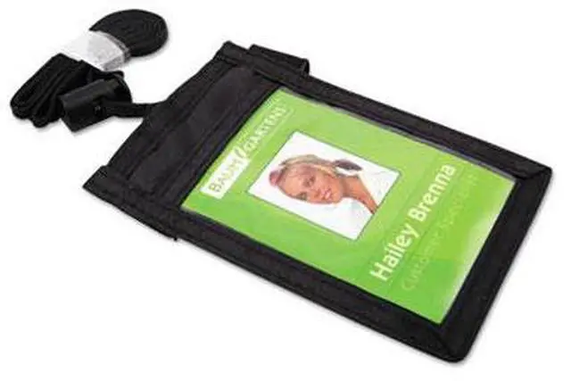 Alt view image 12 of 12 - Baumgartens BAU55120 Sicurix ID Neck Pouch, Vertical, 3 3/4 x 9, Black, 1Each