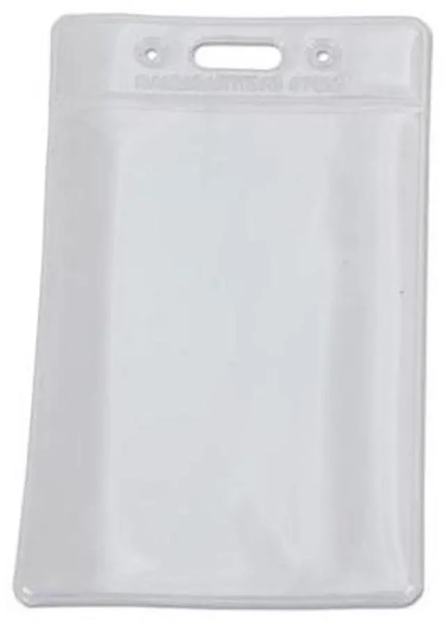 Alt view image 11 of 12 - Baumgartens Vinyl Badge Holder Punched Vert 2-3/8"x3-3/8" 12/PK CL 67820