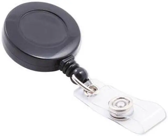 Alt view image 16 of 17 - Baumgartens Card Reel with Belt Clip Extends 30" Black 68824