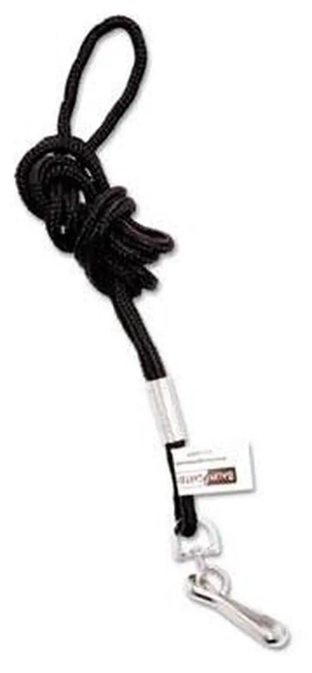 Alt view image 12 of 14 - Baumgartens Standard Lanyard With Hook 36" L Nylon Black 68909