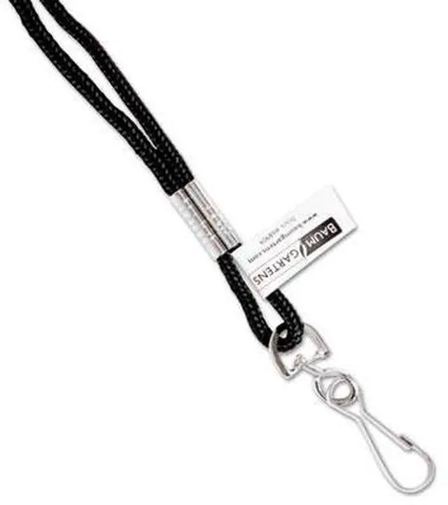 Alt view image 13 of 14 - Baumgartens Standard Lanyard With Hook 36" L Nylon Black 68909