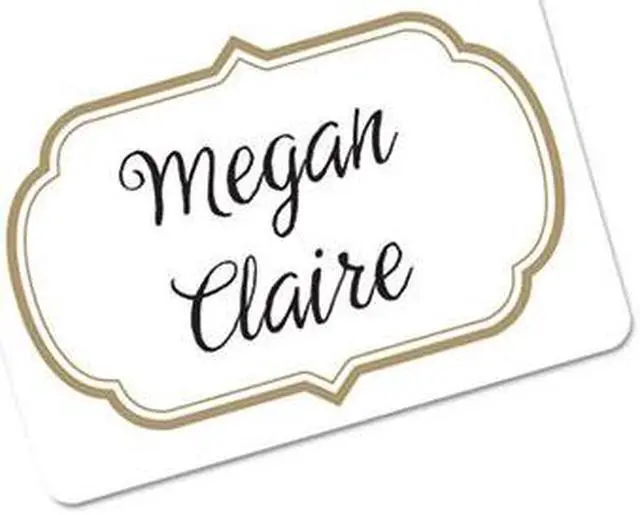 Alt view image 17 of 19 - avery selfadhesive removable name tag labels, gold metallic border, 21/3 x 33/8, 120 badges 8720, gold border