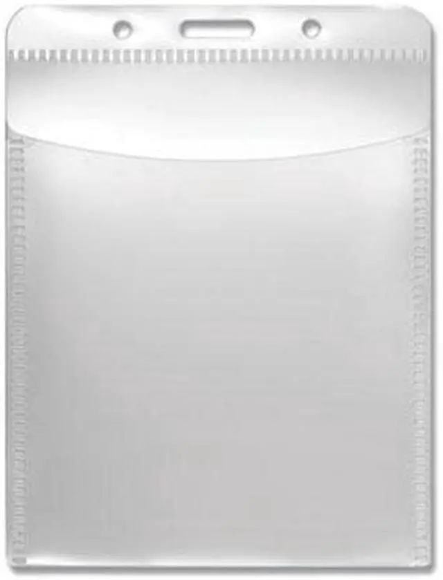 Alt view image 9 of 9 - Advantus 75604 PVC-Free Badge Holders, Vertical, 3" x 4", Clear, 50/Pack