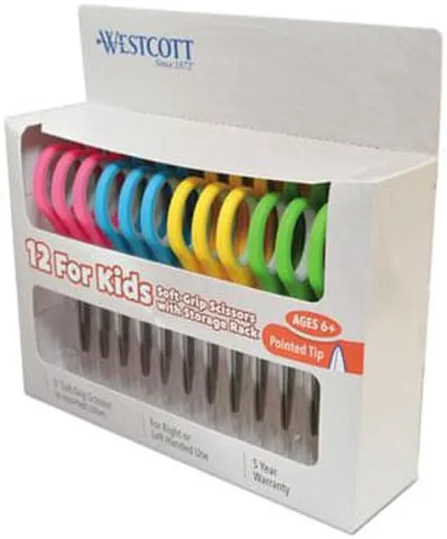 Alt view image 8 of 11 - Westcott Junior Scissors Pointed Tip 5" Full 12/PK STST/AST 15972