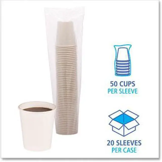 Alt view image 7 of 7 - Boardwalk WHT8HCUP Paper Hot Cups, 8 oz, White, 1000/Carton