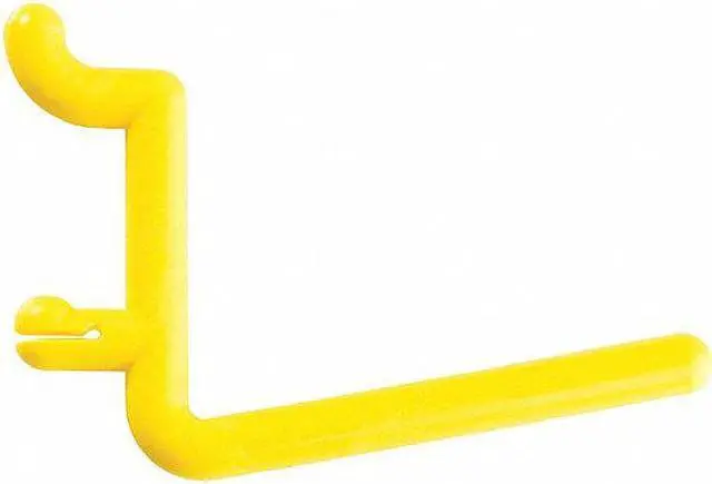 Alt view image 3 of 3 - FUNCTIONAIRE 25-FH3-2 Locking Pegboard Hooks,2in.L,Yellow,PK25