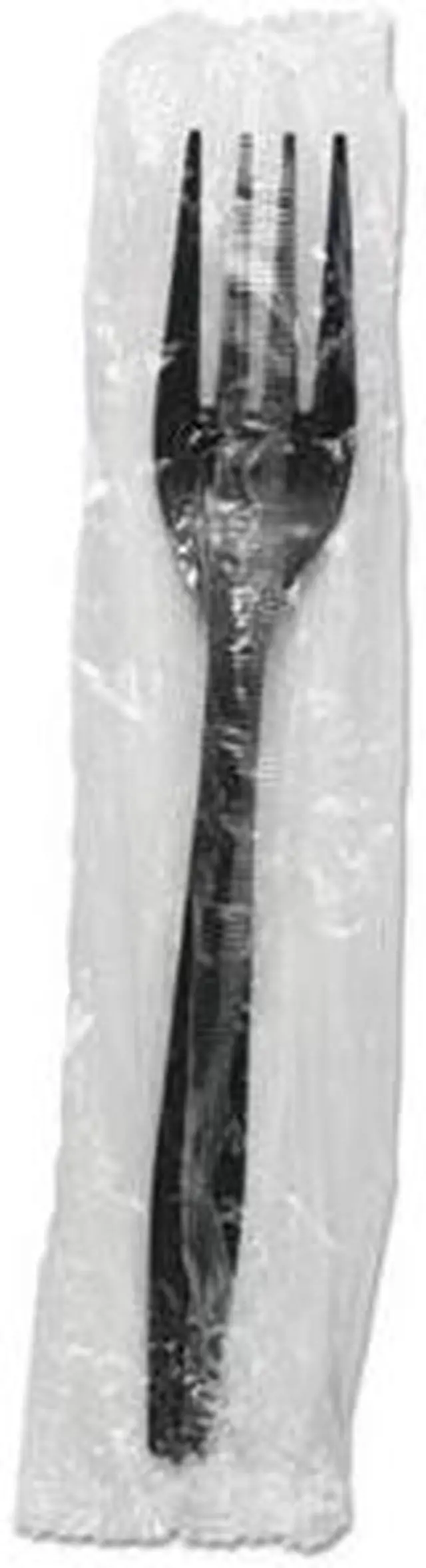Alt view image 4 of 4 - Boardwalk FORKHWPPBIW Heavyweight Wrapped Polypropylene Cutlery, Fork, Black, 1000 / Carton
