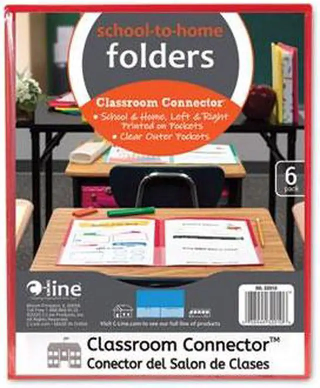 Alt view image 14 of 19 - C-Line Classroom Connector Folders Assorted 6/Pk 32010
