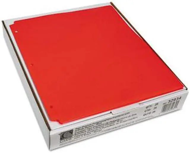 Alt view image 15 of 20 - C-Line Two-Pocket Heavyweight Poly Portfolio Folder w/3-Hole Punch Letter Red 25