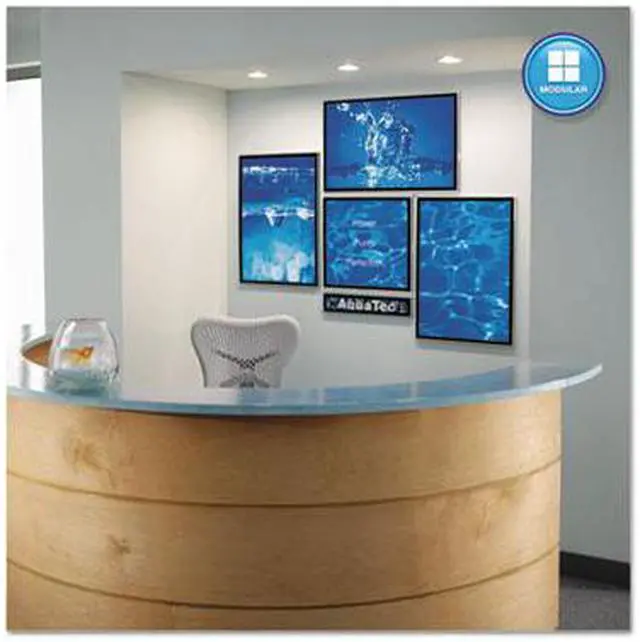 Alt view image 7 of 12 - Quartet Matrix Magnetic Boards Painted Steel 16 x 16 White Aluminum Frame M1616