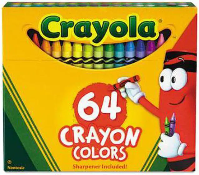 Alt view image 11 of 14 - Crayola Crayons 64-Pack with Built-In Sharpener