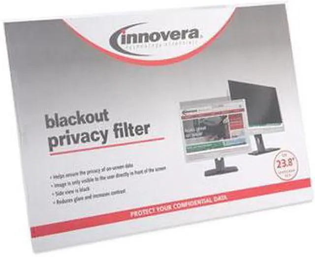 Alt view image 5 of 17 - Innovera IVRBLF238W Blackout Privacy Monitor Filter for 23.8 Widescreen LCD, 16:9