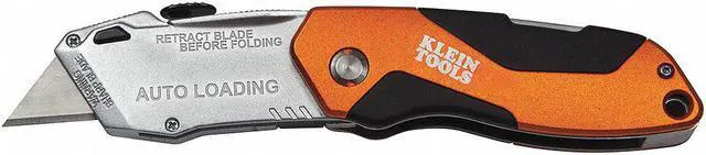 Alt view image 8 of 8 - Klein Tools 44130 Auto-Loading Folding Rectractable Utility Knife