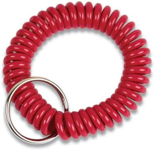 Alt view image 4 of 4 - Controltek Wrist Key Coil Key Organizers Red 12/Pack