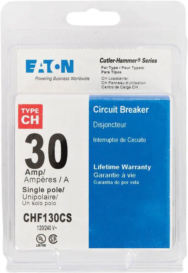 Alt view image 2 of 6 - Eaton Corporation 30Amp Sp Ch Breaker CHF130CS Unit: PKG