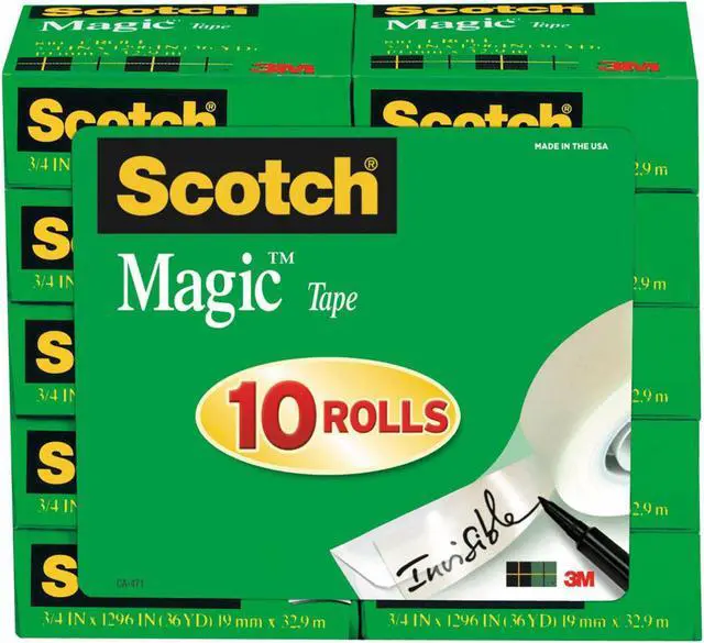 Alt view image 6 of 7 - Magic Tape Value Pack, 3/4" X 1000", 1" Core, 10/Pack