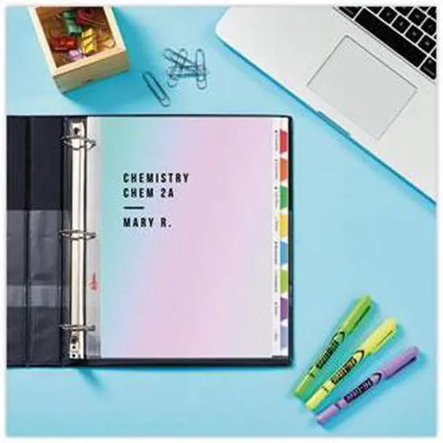Alt view image 11 of 16 - Avery Clear View Plastic Dividers with Sheet Protector Multicolor 8-Tab Letter
