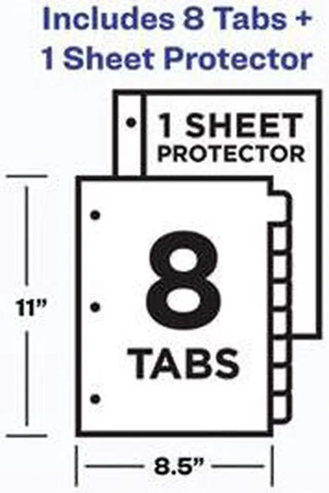 Alt view image 10 of 16 - Avery Clear View Plastic Dividers with Sheet Protector Multicolor 8-Tab Letter